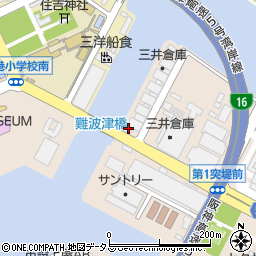 大阪市建設局西部下水道管理事務所港一号抽水所周辺の地図