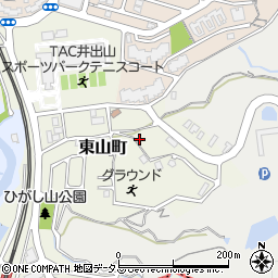 奈良県生駒市東山町1122周辺の地図