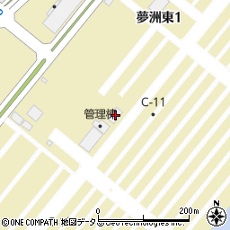 夢洲コンテナターミナル周辺の地図
