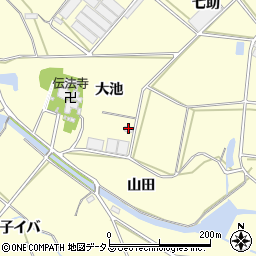愛知県田原市神戸町大池23周辺の地図