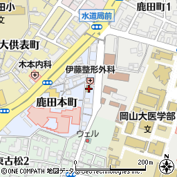 ファミリーマート岡山鹿田店周辺の地図