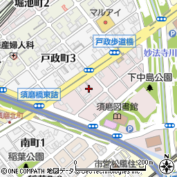 兵庫県神戸市須磨区中島町3丁目3周辺の地図