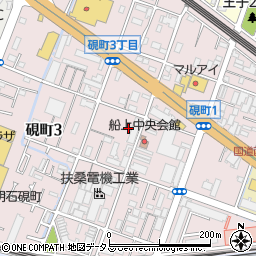 兵庫県明石市硯町周辺の地図