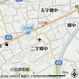 愛知県田原市江比間町二字郷中7周辺の地図