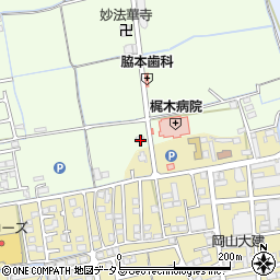 岡山県岡山市北区西花尻1241-1周辺の地図