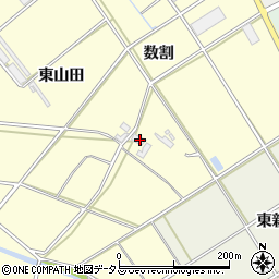 愛知県田原市神戸町東山田周辺の地図