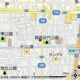 大阪やきとり亭 北巽店周辺の地図