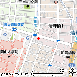 岡山園芸花マーケット周辺の地図
