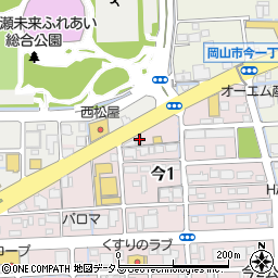 肉のサトウ商店 岡山ドーム前店周辺の地図