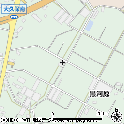 愛知県田原市大久保町（黒河原）周辺の地図