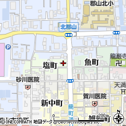 奈良県大和郡山市塩町周辺の地図
