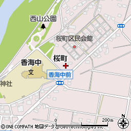 三重県津市香良洲町桜町周辺の地図
