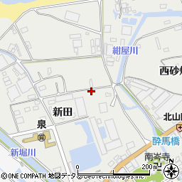 愛知県田原市江比間町新田286周辺の地図