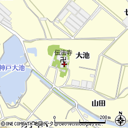 愛知県田原市神戸町大池3周辺の地図