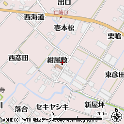 愛知県田原市野田町紺屋敷周辺の地図