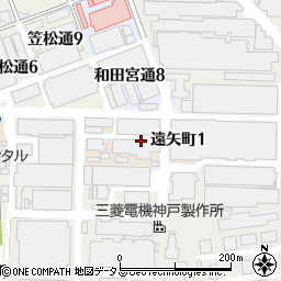 兵庫県神戸市兵庫区遠矢町周辺の地図