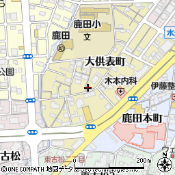 鹿田コミュニティ・ハウス周辺の地図