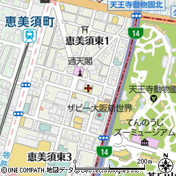 サニーコート恵美須周辺の地図