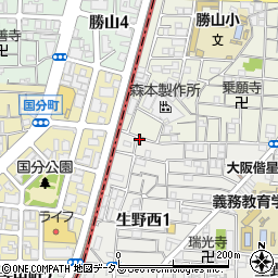 名鉄協商大阪生野西１丁目駐車場周辺の地図