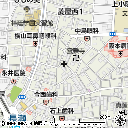 パルクール西上小阪周辺の地図