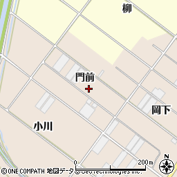 愛知県田原市西神戸町門前周辺の地図