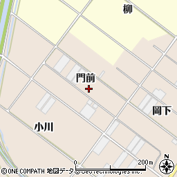 愛知県田原市西神戸町（門前）周辺の地図
