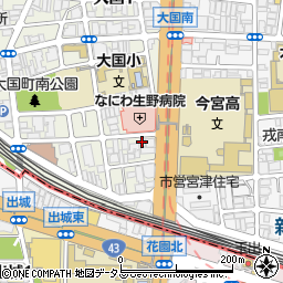 南山堂薬局　大国店周辺の地図