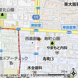 良品買館東大阪店周辺の地図