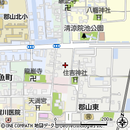 奈良県大和郡山市北鍛冶町41周辺の地図