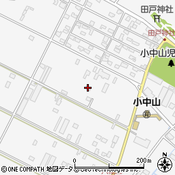 愛知県田原市小中山町（八幡上）周辺の地図