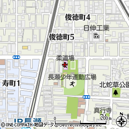 東大阪市立スポーツ施設長瀬青少年運動広場周辺の地図