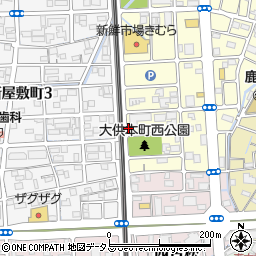 岡山市消防国　鹿田分団機庫周辺の地図