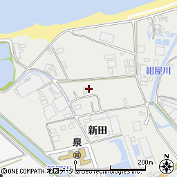 愛知県田原市江比間町新田252周辺の地図