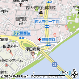 西大寺公共職業安定所周辺の地図