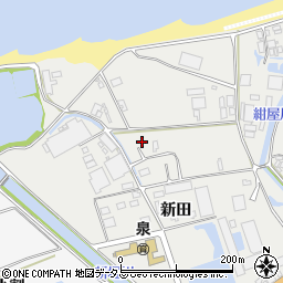 愛知県田原市江比間町新田244周辺の地図