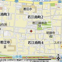 大阪府東大阪市若江南町2丁目周辺の地図