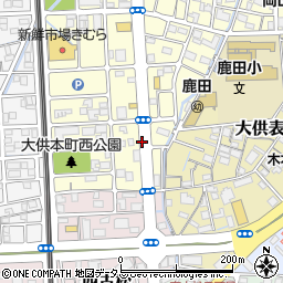 岡山県岡山市北区大供本町周辺の地図
