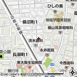 横沼町１丁目１２－１５　平屋周辺の地図