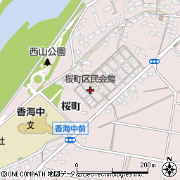 桜町区民会館周辺の地図
