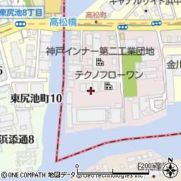 兵庫県神戸市兵庫区高松町周辺の地図