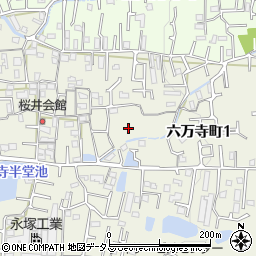 大阪府東大阪市六万寺町周辺の地図