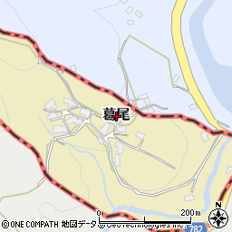 三重県名張市葛尾周辺の地図