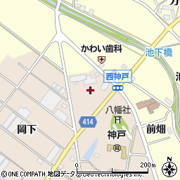愛知県田原市西神戸町岡25周辺の地図