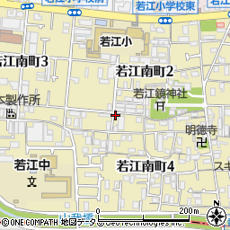 大阪府東大阪市若江南町周辺の地図