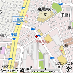 ファミリーマート大正千島店周辺の地図