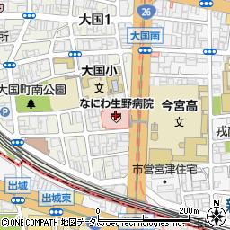 社会医療法人 弘道会 なにわ生野病院周辺の地図