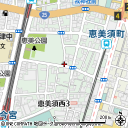 大阪府大阪市浪速区恵美須西周辺の地図