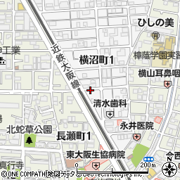リパーク長瀬駅北駐車場周辺の地図