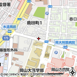 リパーク岡山鹿田町１丁目駐車場周辺の地図