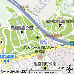 兵庫県神戸市須磨区東須磨新池周辺の地図